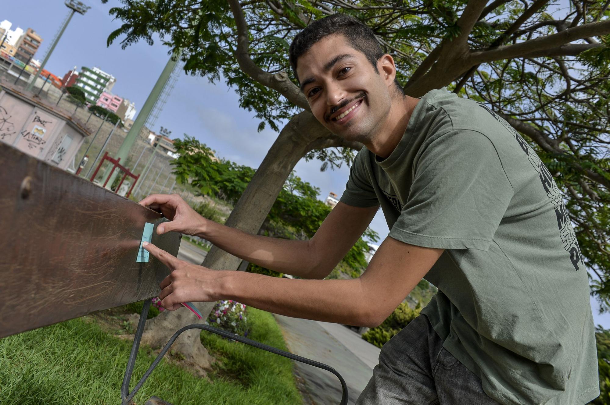 Jeziel Ruiz y sus mensajes positivos alrededor de la ciudad