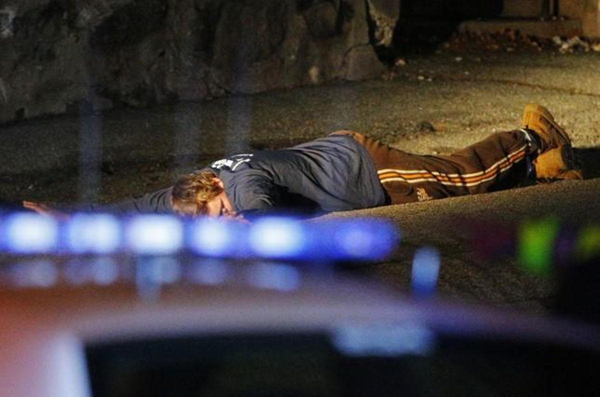 El sospitós detingut per la policia.