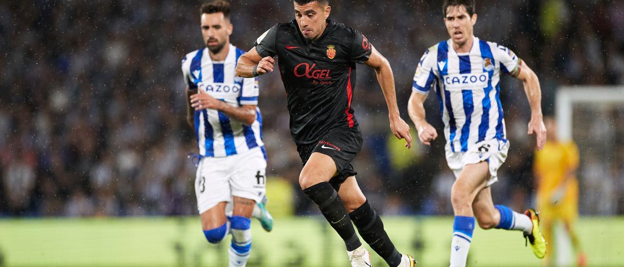 Rodrigo Battaglia, durante el partido en el Reale Arena.