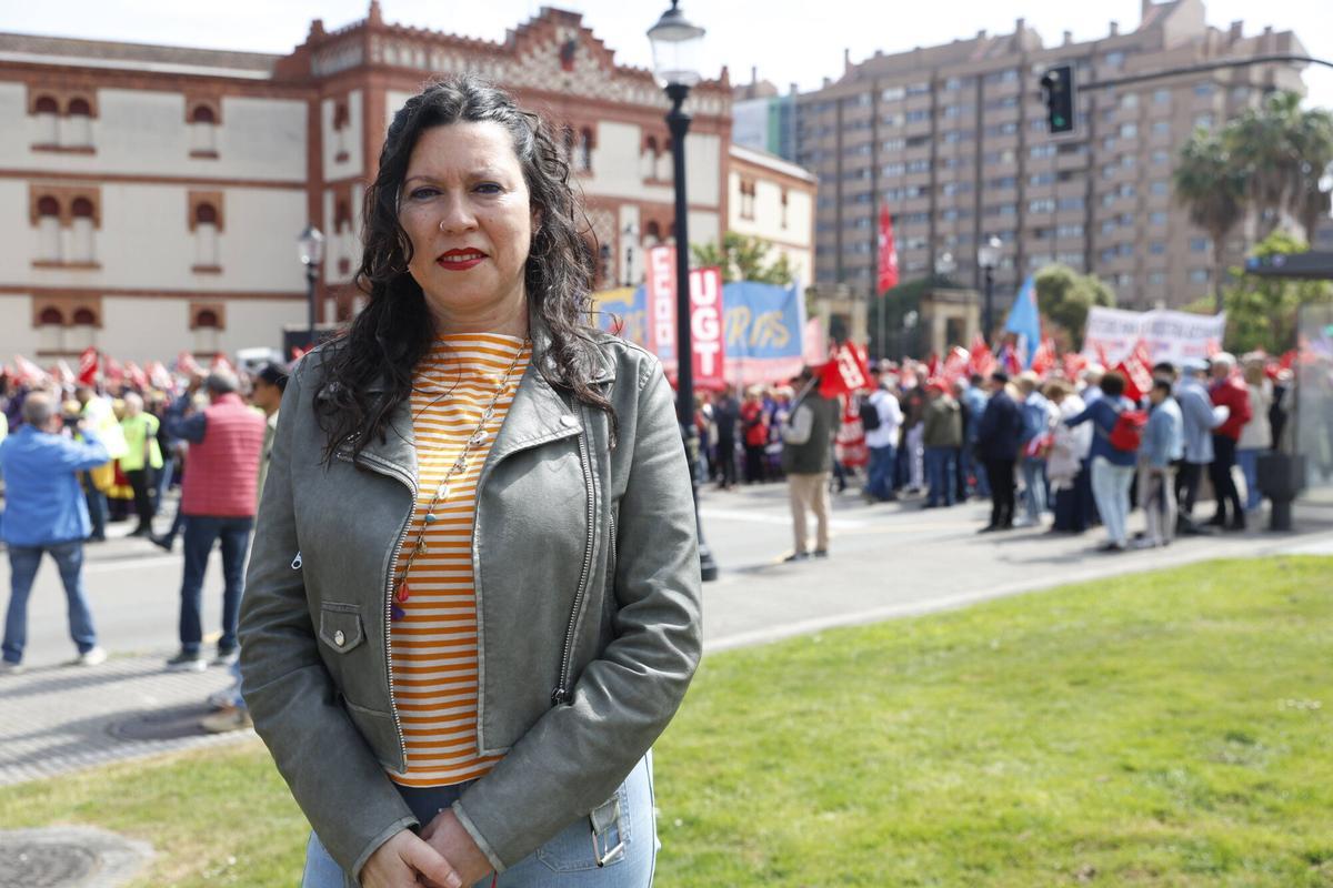 Nuria Rodríguez, este viernes en Gijón.