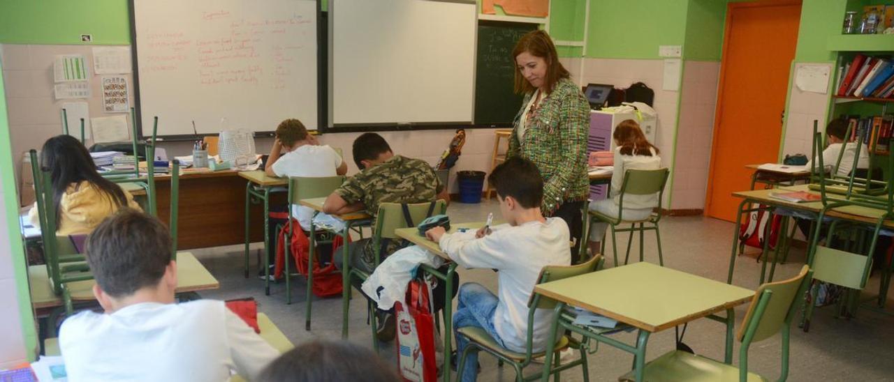 Alumnos de Primaria, en una prueba de evaluación.