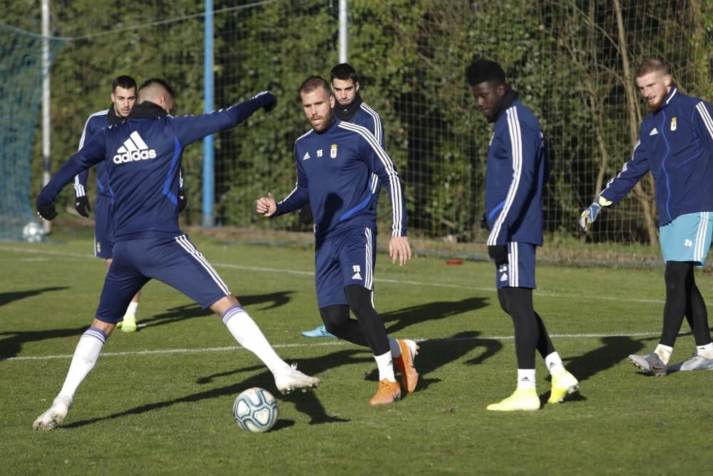 Entrenamiento del Oviedo en El Requexón