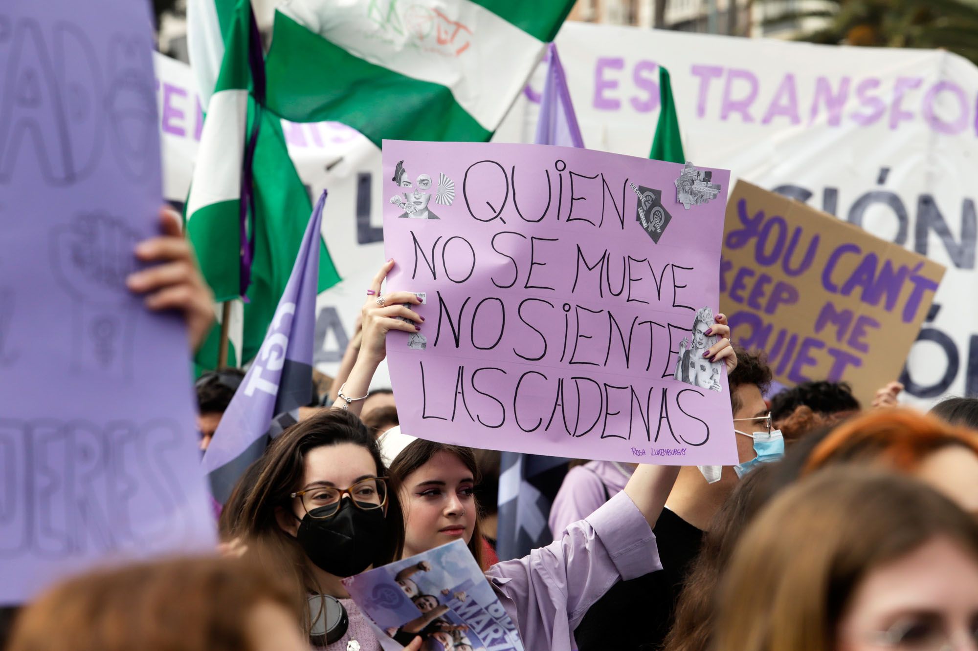 8M en Málaga | Las imágenes de la manifestación estudiantil por el Día de la Mujer