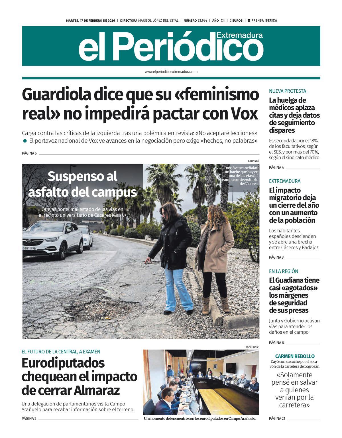 Consulta la portada correspondiente al día 17 de febrero de 2026