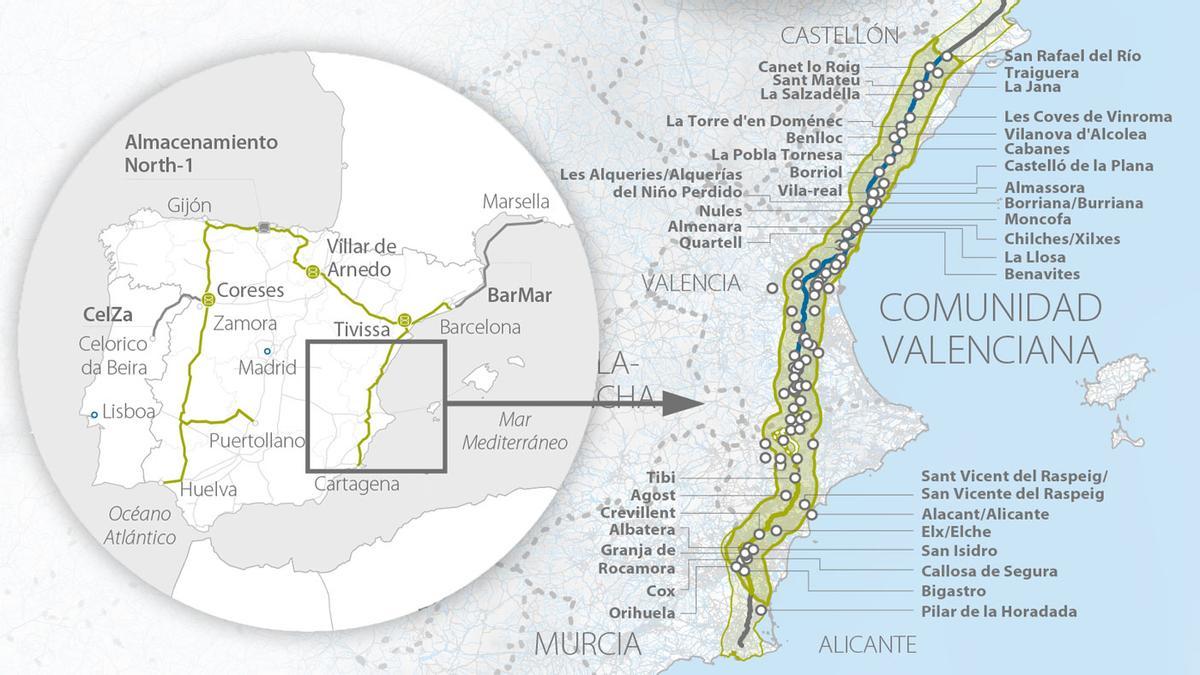 Infraestructura intrior de hidrógeno en la Comunitat Valenciana