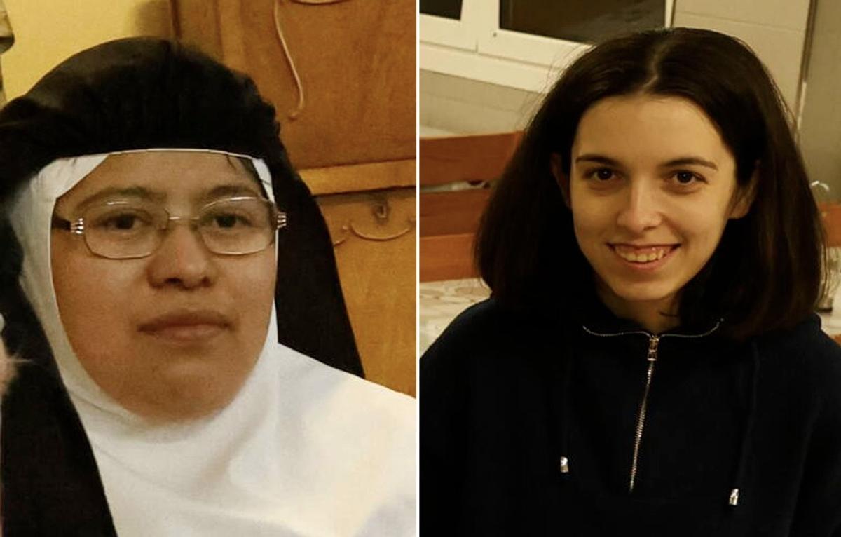 Sor Jerónima y Sor Haizea.