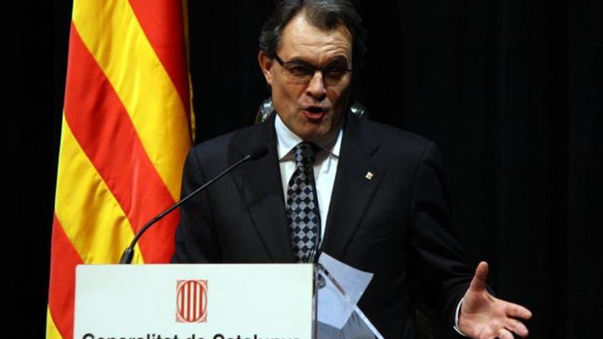 El president de la Generalitat, Artur Mas, aquest dijous a l&#039;acte de lliurament del Premi de les Lletres Catalanes Ramon Llull