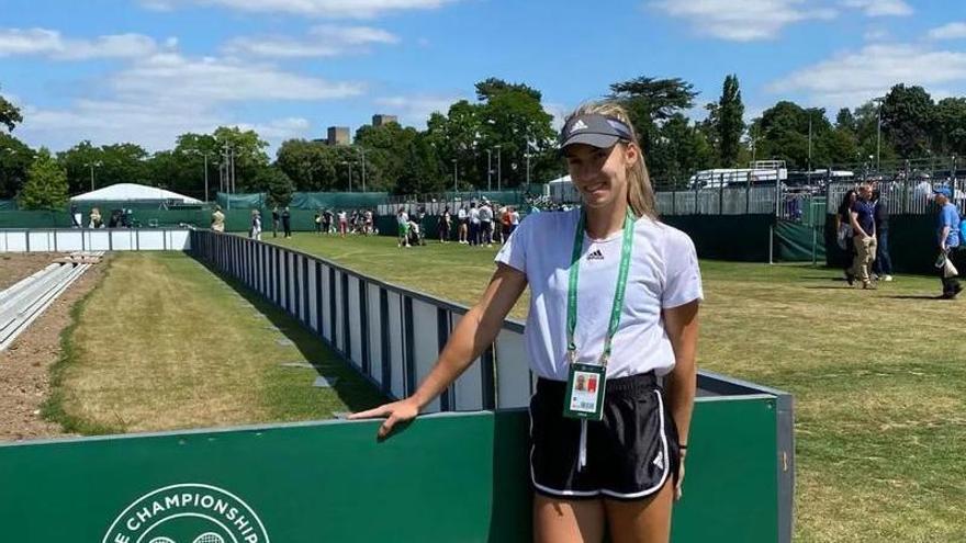 Irene Burillo, en Wimbledon.