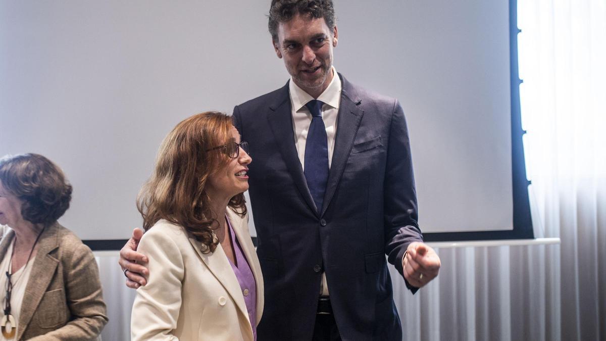 La ministra y Pau Gasol