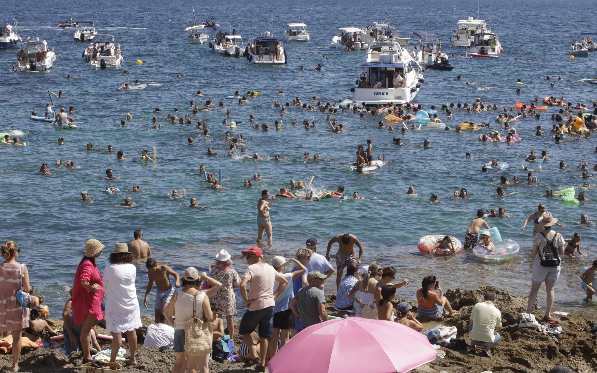 Fiestas en Mallorca: Multitudinario chapuzón con patos en Can Picafort