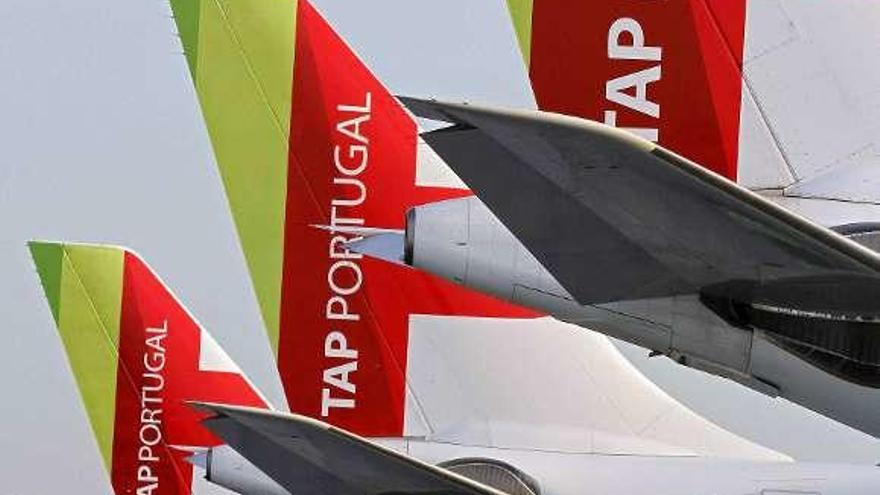 Aviones de TAP en Lisboa.