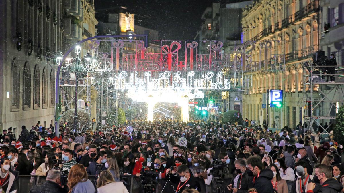 Las mejores imágenes del encendido de la Navidad en Vigo