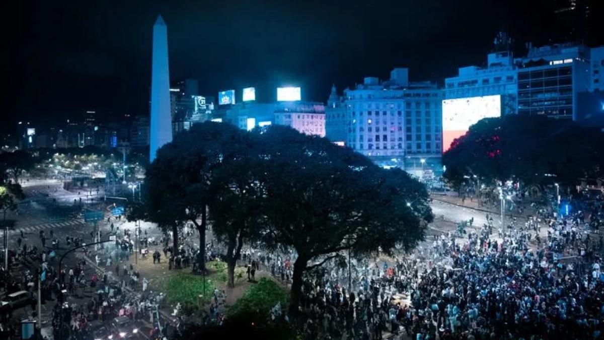 Incidentes en el Obelisco tras la final del Mundial