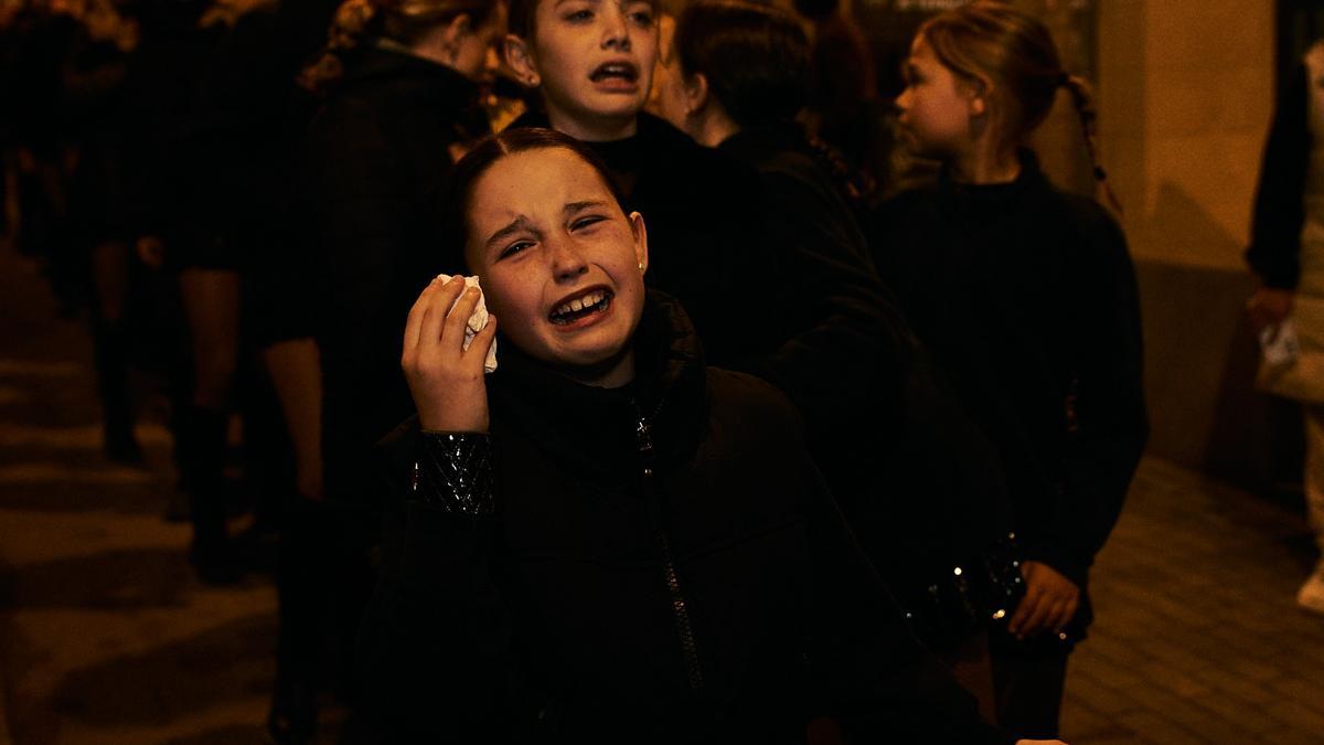 Plañideras en el entierro del 'Rei Carnestoltes' del Carnaval 2024 de Sitges