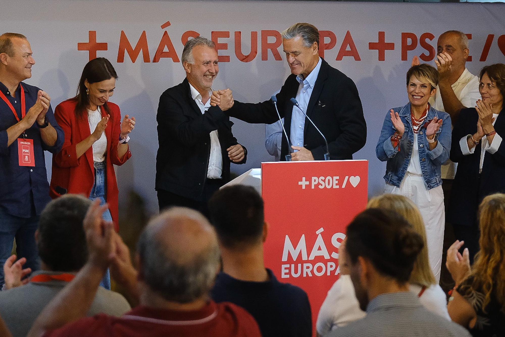 El PSOE celebra la victoria en Canarias en las Elecciones Europeas 9J