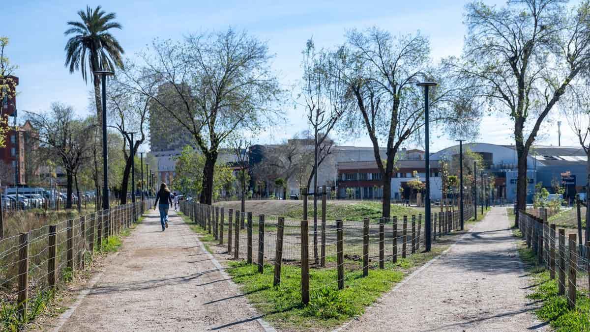 El renovado Parc de la Pollancreda, pulmón verde para los vecinos de Mataró.