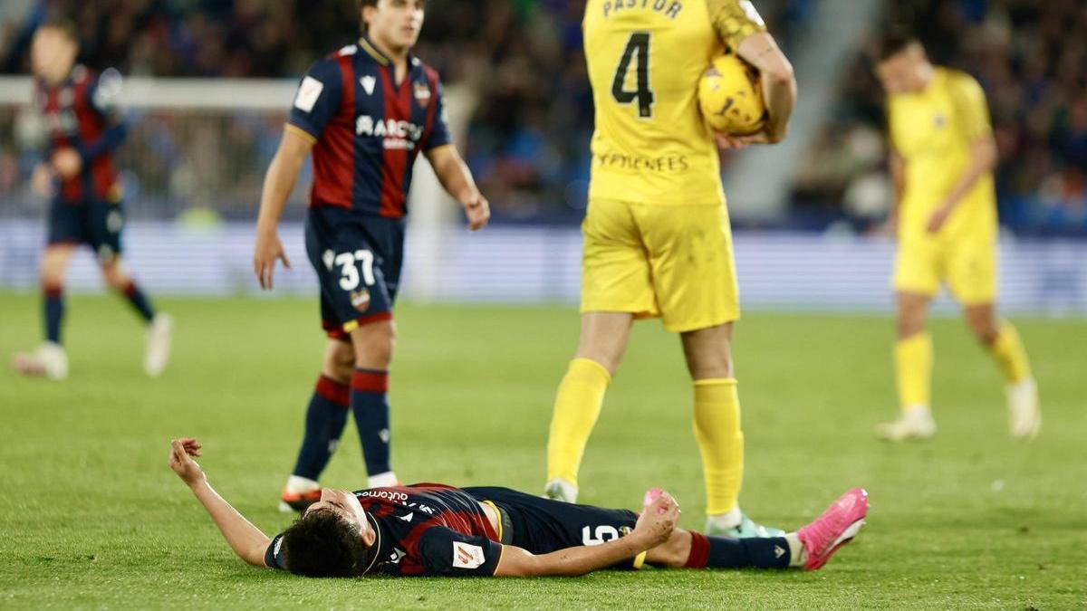 Una imagen del duelo entre el Levante y el Andorra en el Ciutat de Valencia