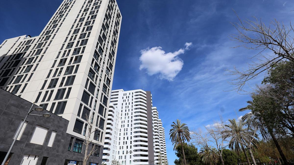 Viviendas de obra nueva en el barrio de Malilla.
