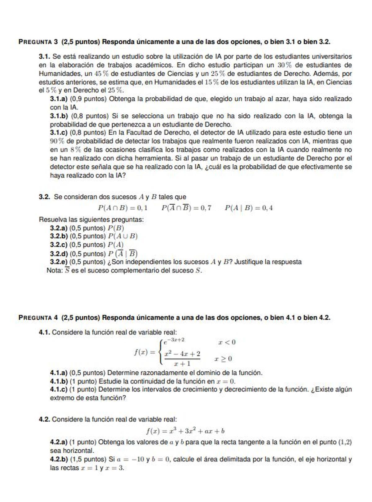 Examen de Matemáticas Aplicadas a las Ciencias Sociales II de la convocatoria extraordinaria de la PAU de Madrid