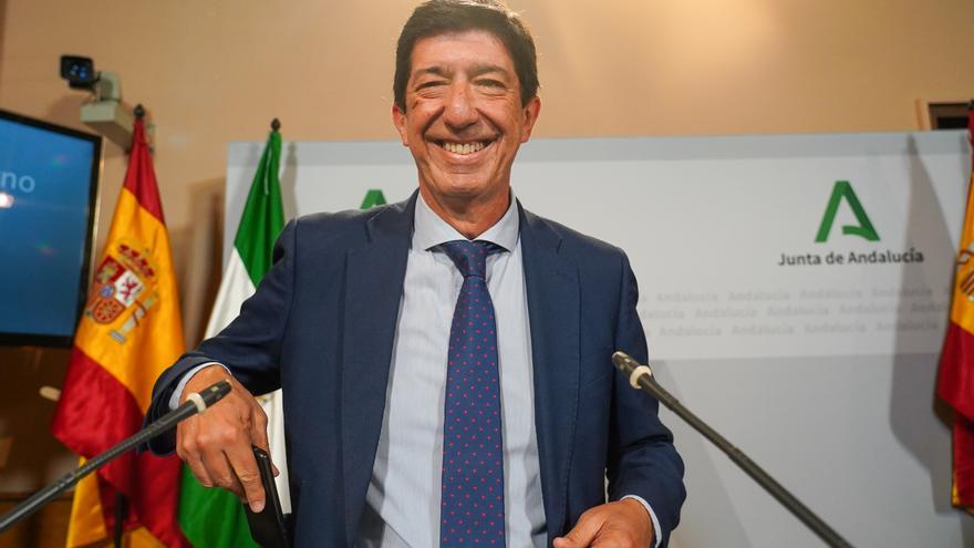 Juan Marín en una rueda de prensa en el Palacio de San Telmo en su etapa como vicepresidente de la Junta de Andalucía, Juan Marín, en una imagen de archivo