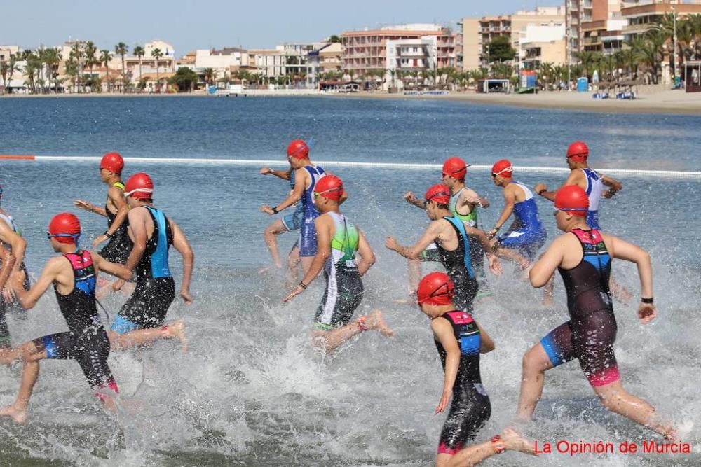 Final de triatlón de Deporte en Edad Escolar