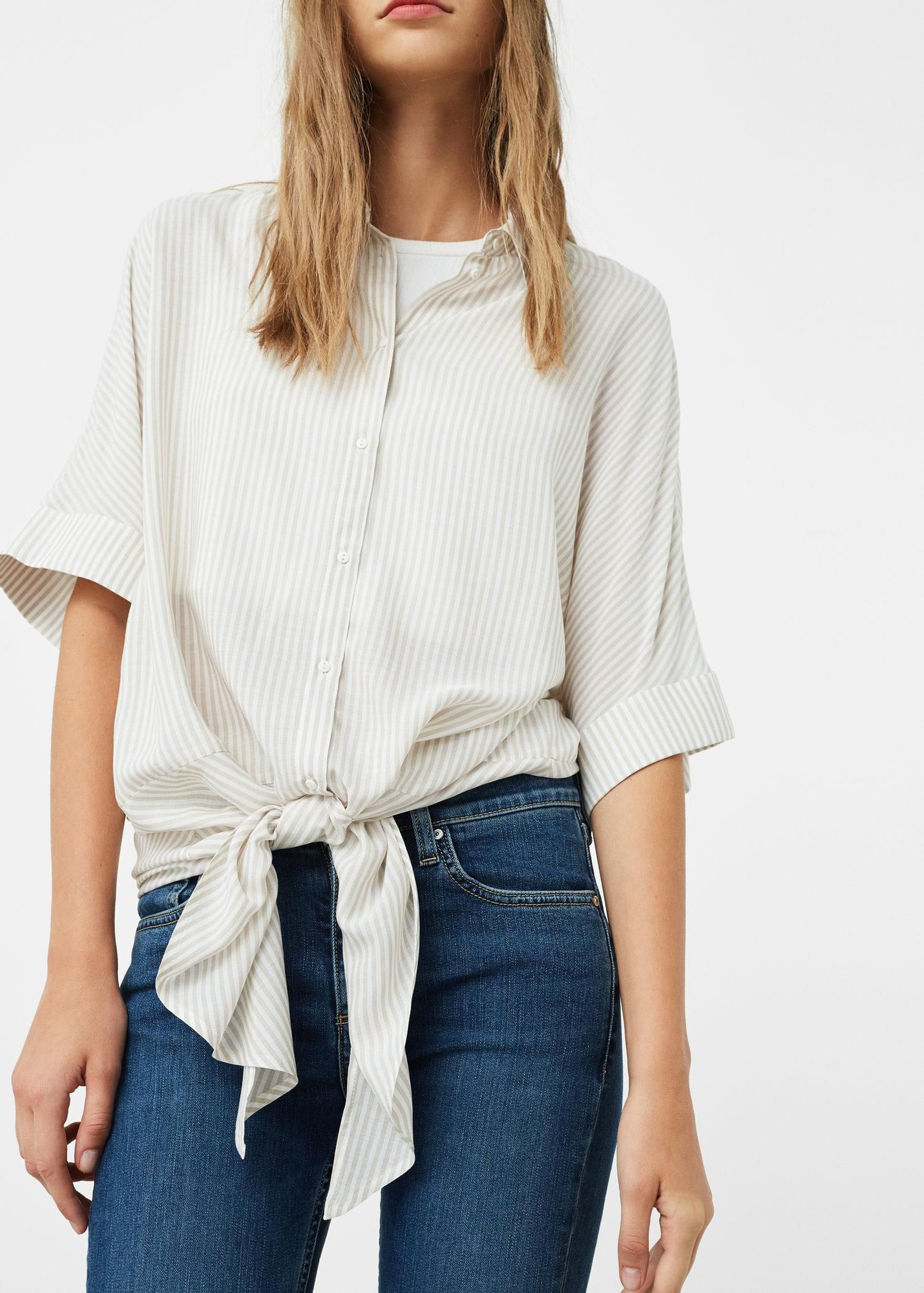 Camisa rayas nudo, Mango