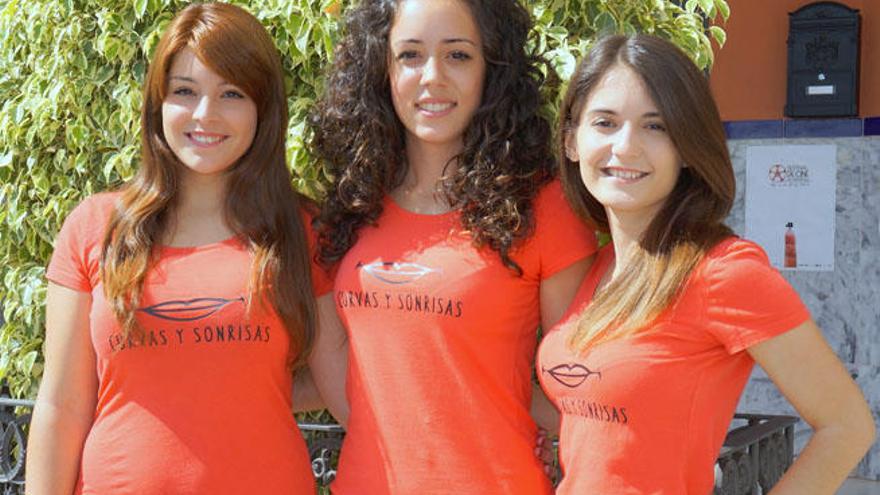 Las tres jóvenes estudiantes que desarrollan el proyecto.