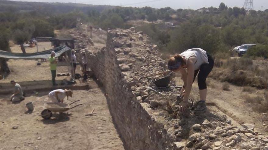 Excavaciones de principios del mes de agosto en el yacimiento.