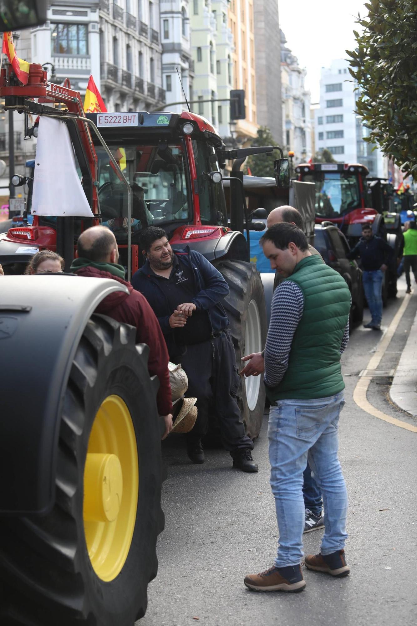 Protestas de los ganaderos y agricultores en Oviedo