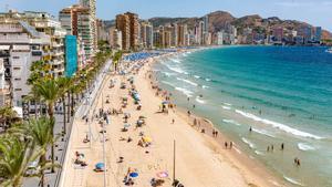 Una playa en Benirdorm.