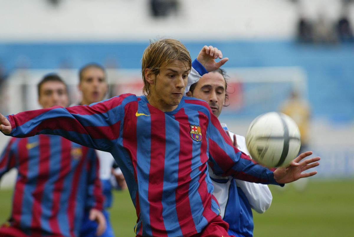 Andrea Orlandi, en un partido con el Barça B.