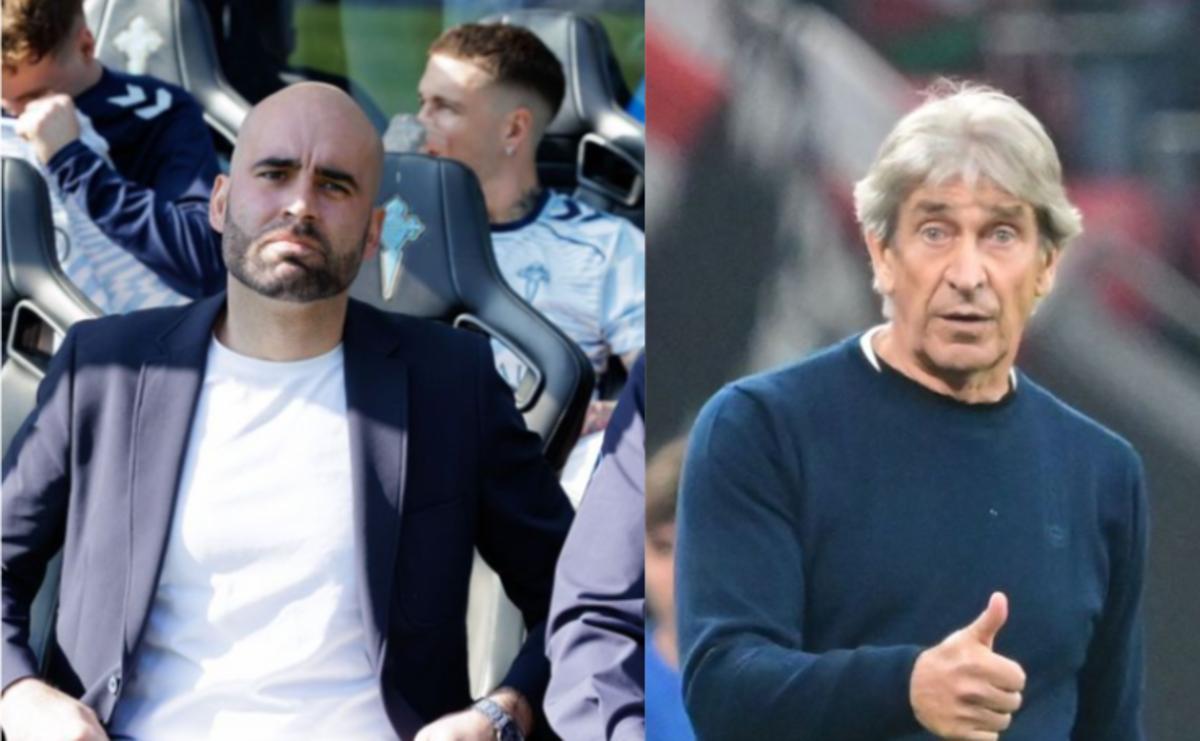 Claudio Giráldez y Manuel Pellegrini, durante sus encuentros de LaLiga