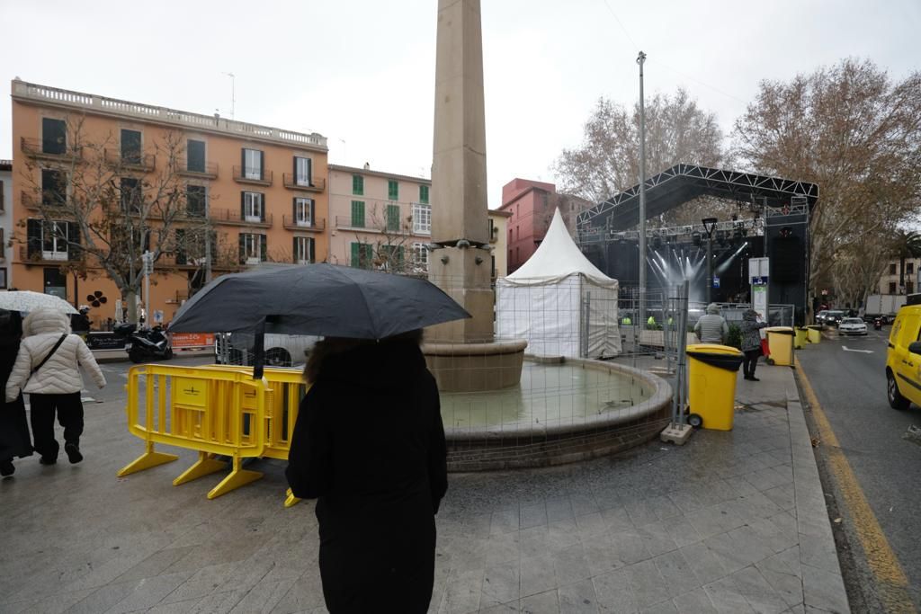 Palma se prepara para un Sant Sebastià pasado por agua