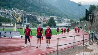 Primer entreno del Barça Femení en el stage de Andorra