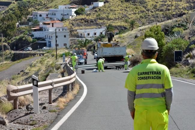 El Cabildo vuelve a cerrar la carretera entre La Aldea y El Risco