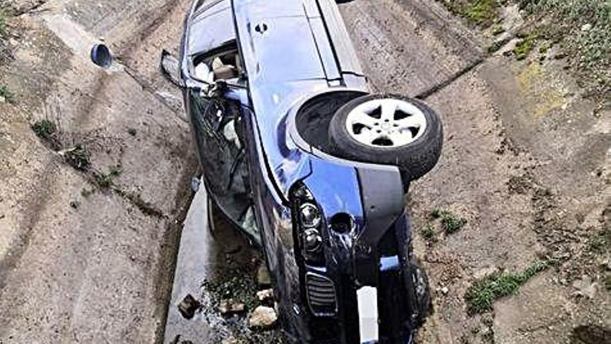 Estado en el que quedó el vehiculo tras el siniestro.