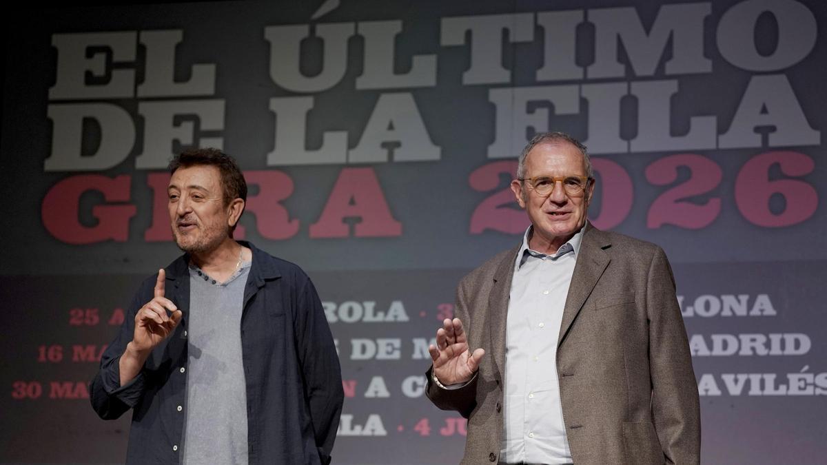 Presentación de Manolo García y Quimi Portet de la gira de El último de la fila en Barcelona.