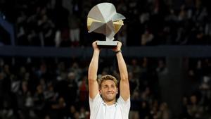 Ruud, ahir a Madrid. | ÓSCAR DEL POZO / AFP