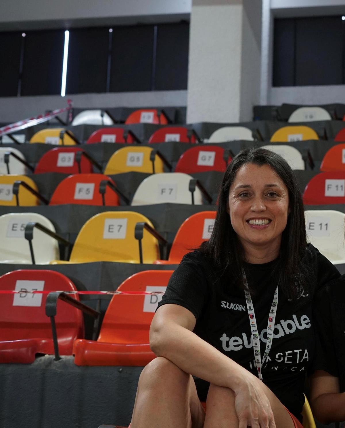 Eva Friera, durante la Copa Intercontinental que ganó el Telecable en Argentina.