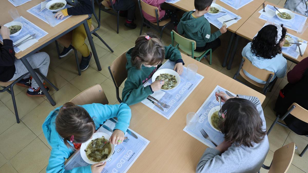 Un comedor escolar en Vigo.