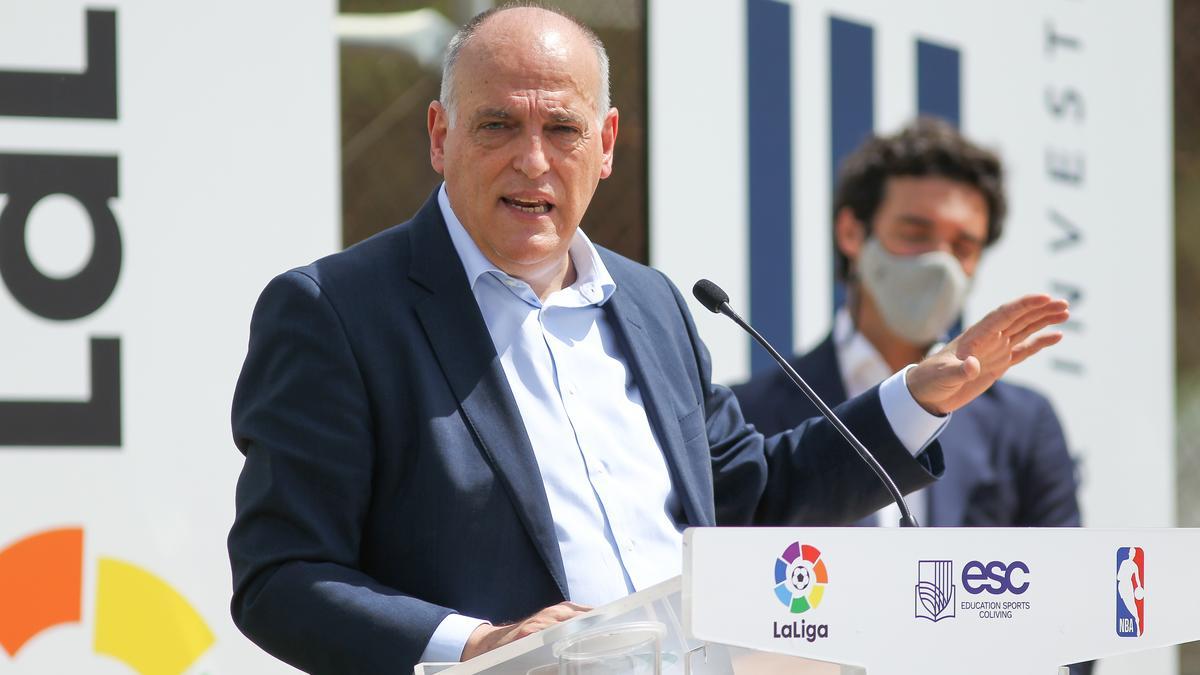 El presidente de La Liga, Javier Tebas.