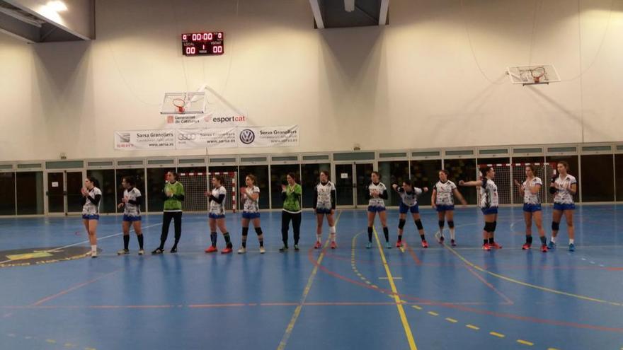 Las jugadoras blanquiazules antes de un partido.