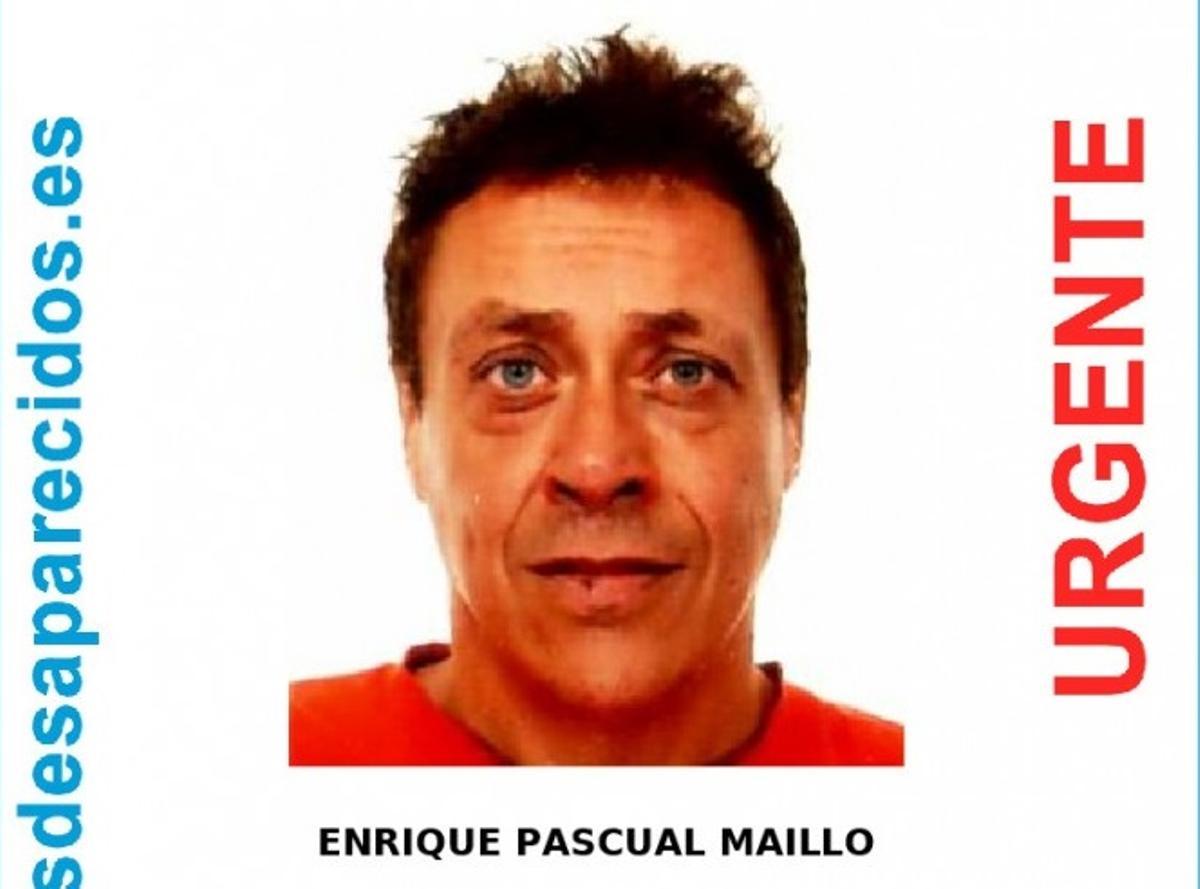 Cartel de SOS Desaparecidos de Enrique Pascual