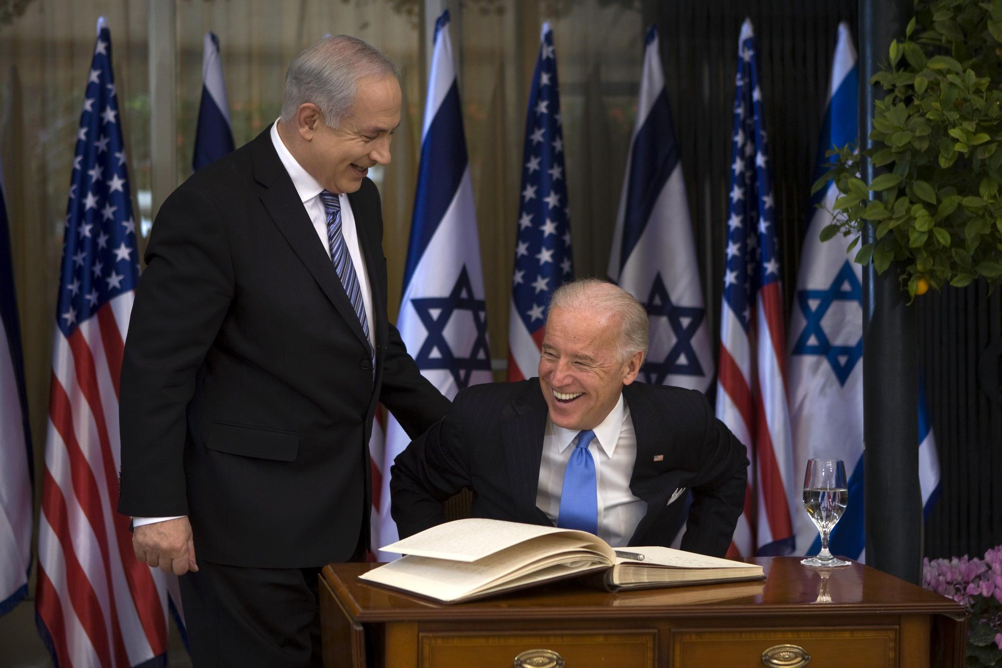 El israelí Benjamin Netanyahu y el norteamericano Joe Biden, en una imagen de archivo
