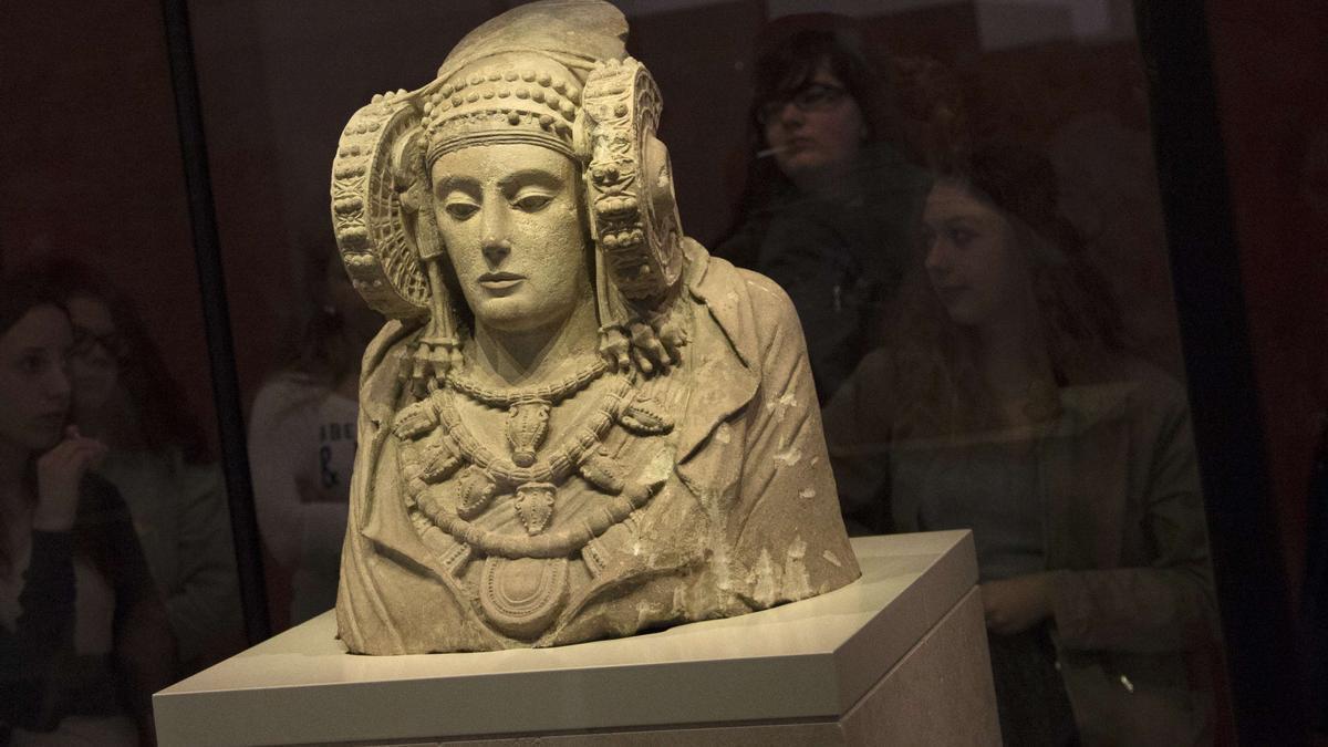 La Dama de Elche en el Museo Arqueológico Nacional.