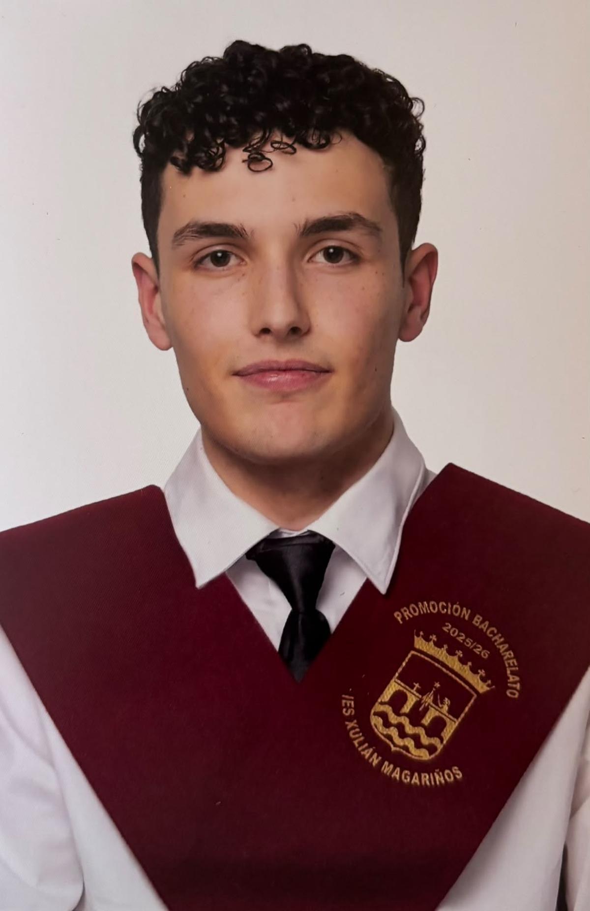 Juan Mosquera, de Negreira, uno de los alumnos con mejor nota en la PAU 2026.