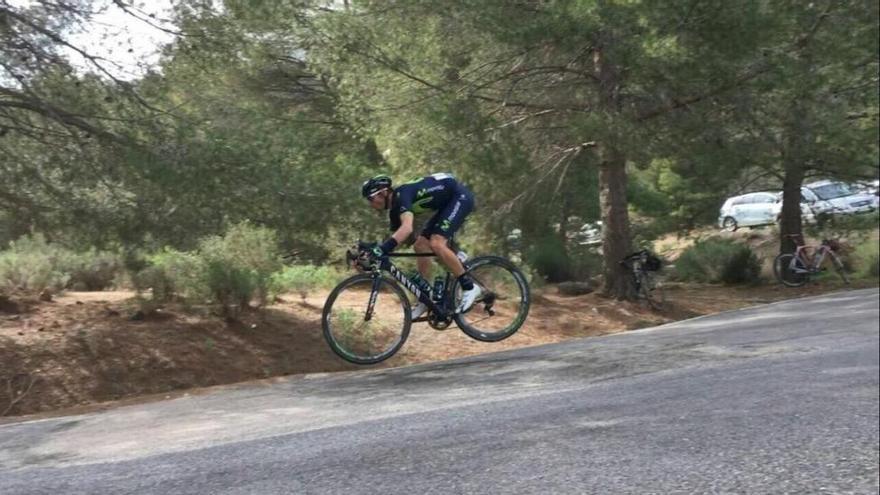 El increíble salto de Alejandro Valverde en la Vuelta a Murcia