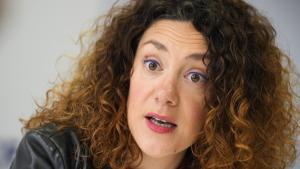 La portavoz de Catalunya en Comú, Aina Vidal, durante una entrevista con EFE