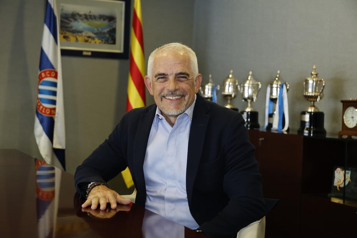 Alan Pace, en las oficinas del RCDE Stadium.