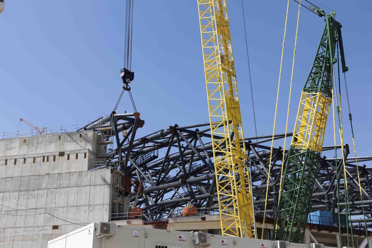 Obras pabellón Roig Arena